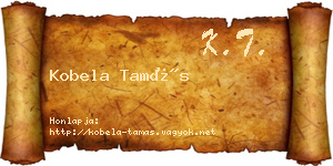 Kobela Tamás névjegykártya